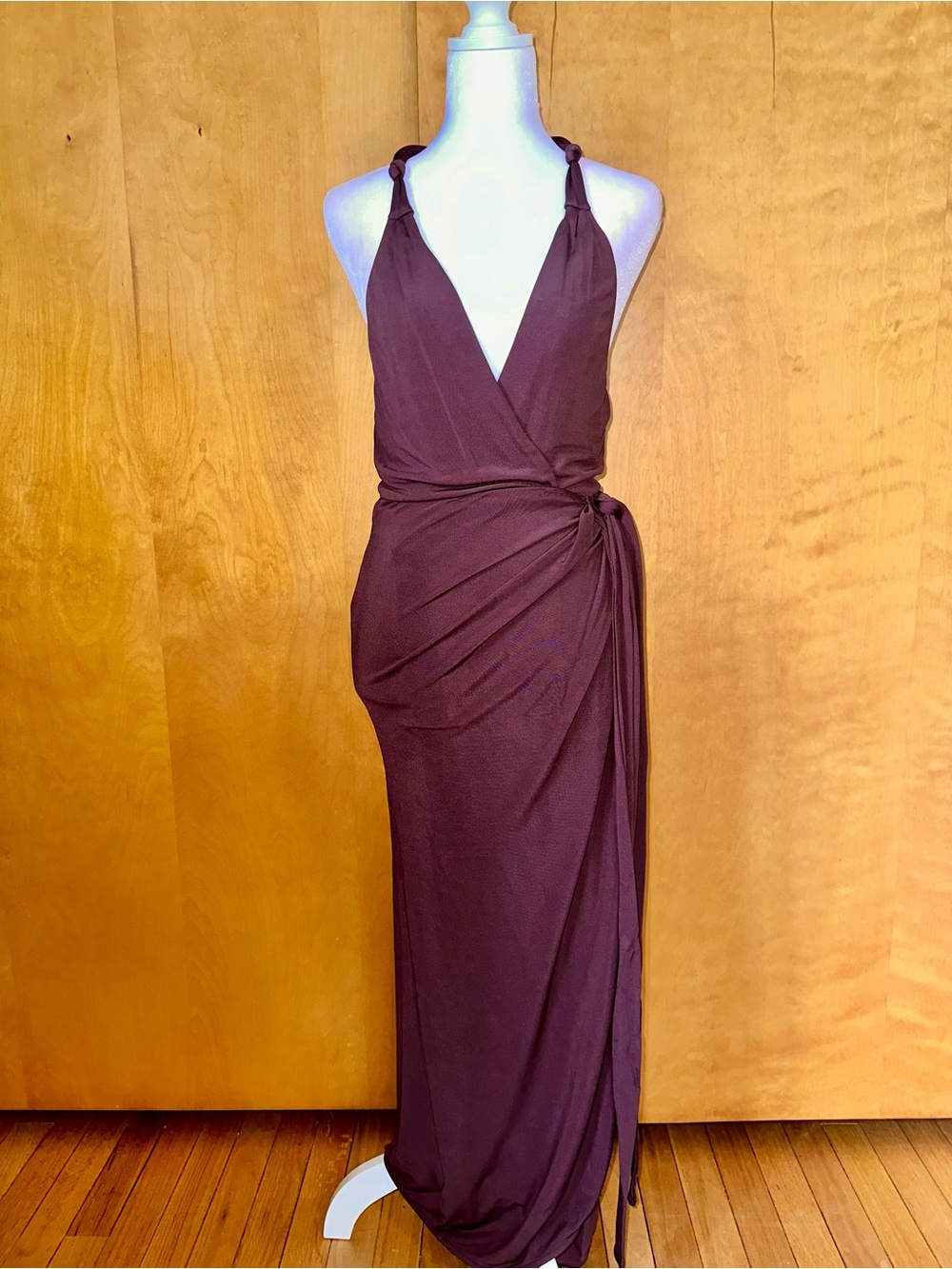 STAUD Reagan Maxi Dress in Brown Size Medium